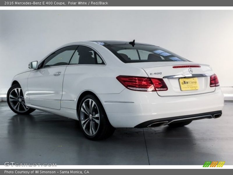 Polar White / Red/Black 2016 Mercedes-Benz E 400 Coupe