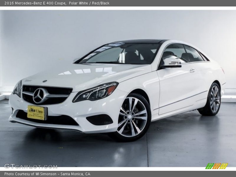 Polar White / Red/Black 2016 Mercedes-Benz E 400 Coupe