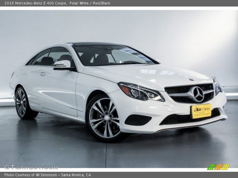 Polar White / Red/Black 2016 Mercedes-Benz E 400 Coupe