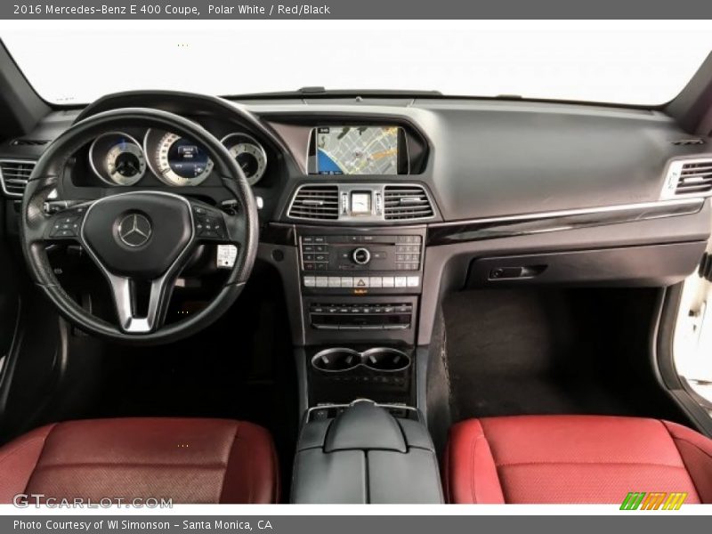 Polar White / Red/Black 2016 Mercedes-Benz E 400 Coupe