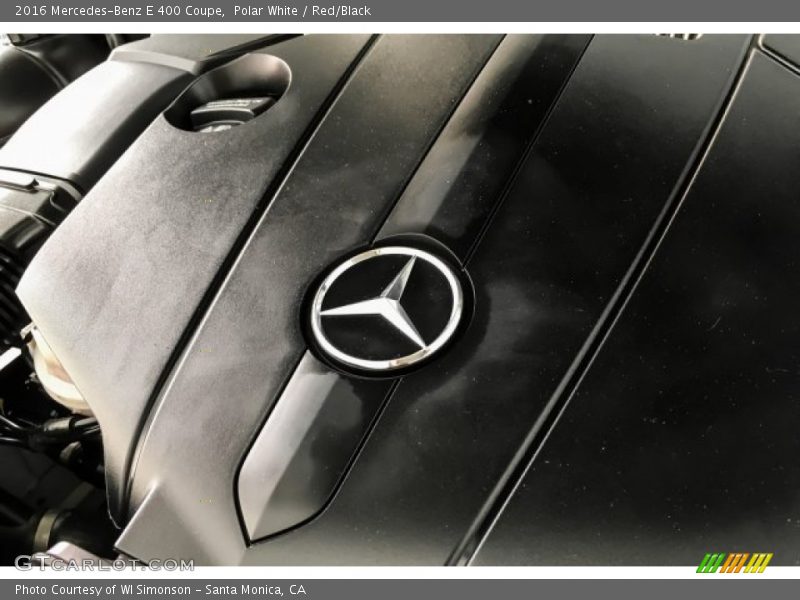 Polar White / Red/Black 2016 Mercedes-Benz E 400 Coupe