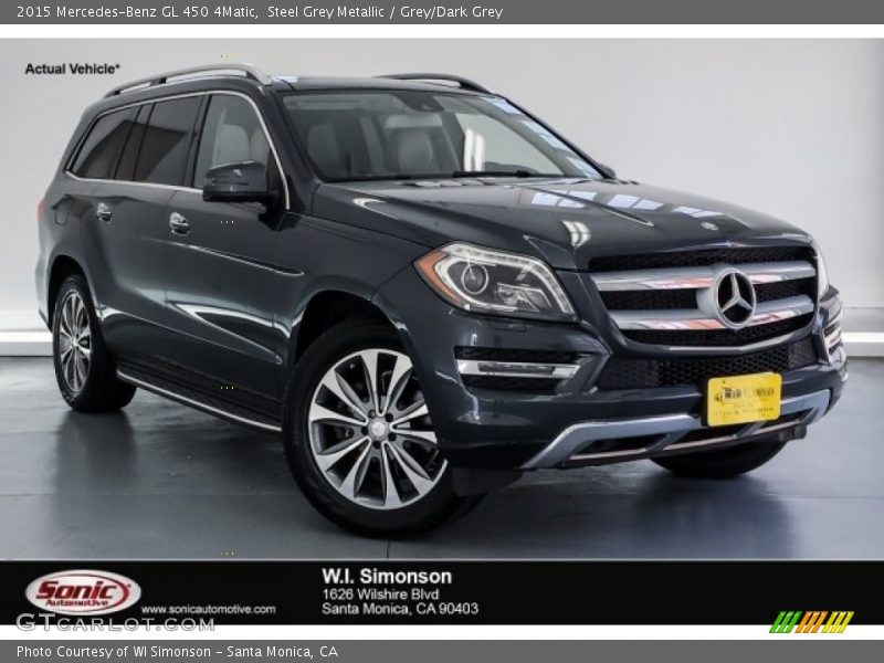 Steel Grey Metallic / Grey/Dark Grey 2015 Mercedes-Benz GL 450 4Matic