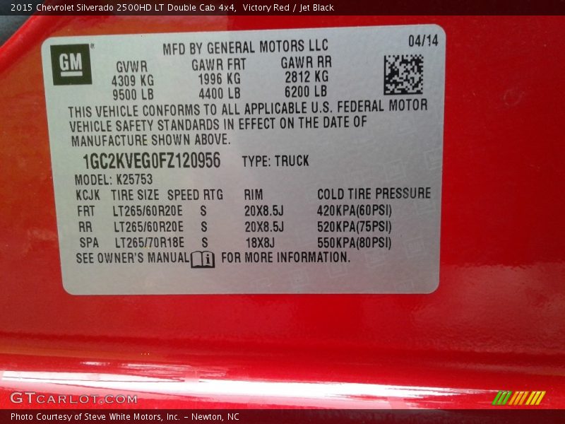 Victory Red / Jet Black 2015 Chevrolet Silverado 2500HD LT Double Cab 4x4