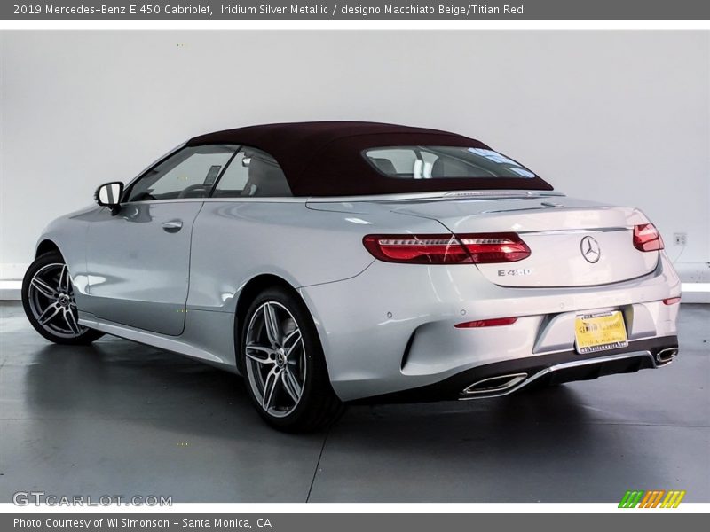 Iridium Silver Metallic / designo Macchiato Beige/Titian Red 2019 Mercedes-Benz E 450 Cabriolet