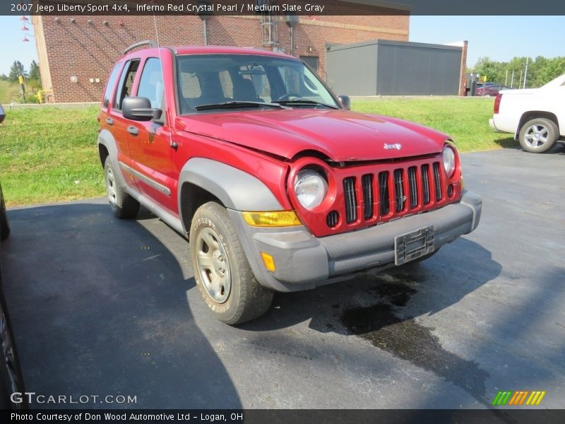 Inferno Red Crystal Pearl / Medium Slate Gray 2007 Jeep Liberty Sport 4x4