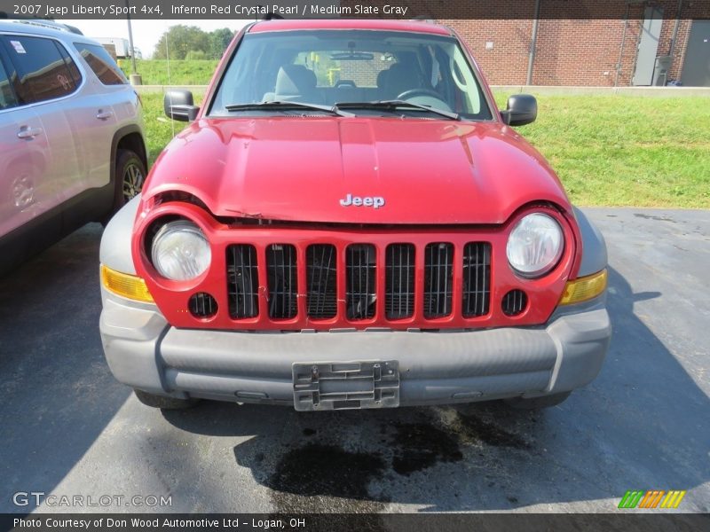 Inferno Red Crystal Pearl / Medium Slate Gray 2007 Jeep Liberty Sport 4x4
