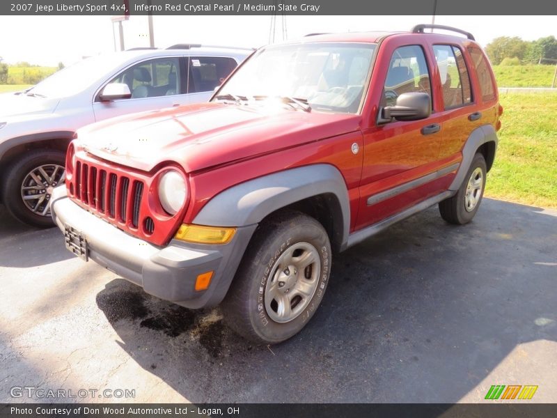 Inferno Red Crystal Pearl / Medium Slate Gray 2007 Jeep Liberty Sport 4x4
