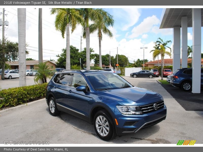Silk Blue Metallic / Titan Black 2018 Volkswagen Tiguan SE