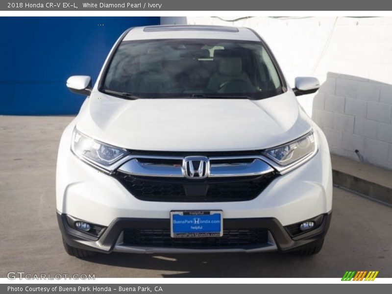 White Diamond Pearl / Ivory 2018 Honda CR-V EX-L