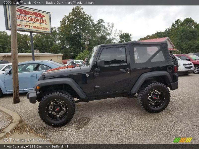 Black / Dark Khaki/Medium Khaki 2009 Jeep Wrangler X 4x4