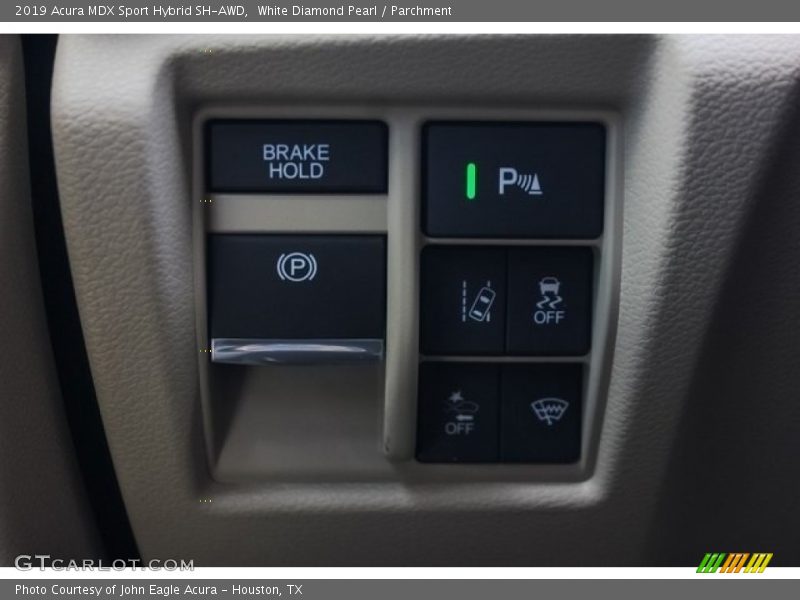 White Diamond Pearl / Parchment 2019 Acura MDX Sport Hybrid SH-AWD
