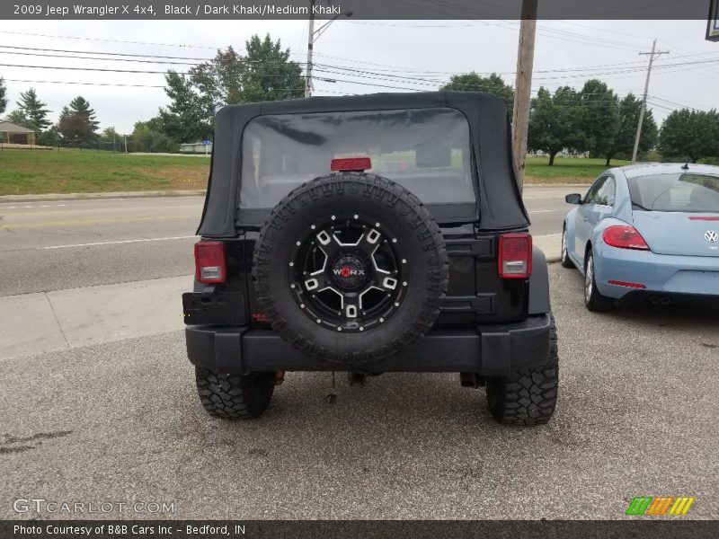 Black / Dark Khaki/Medium Khaki 2009 Jeep Wrangler X 4x4