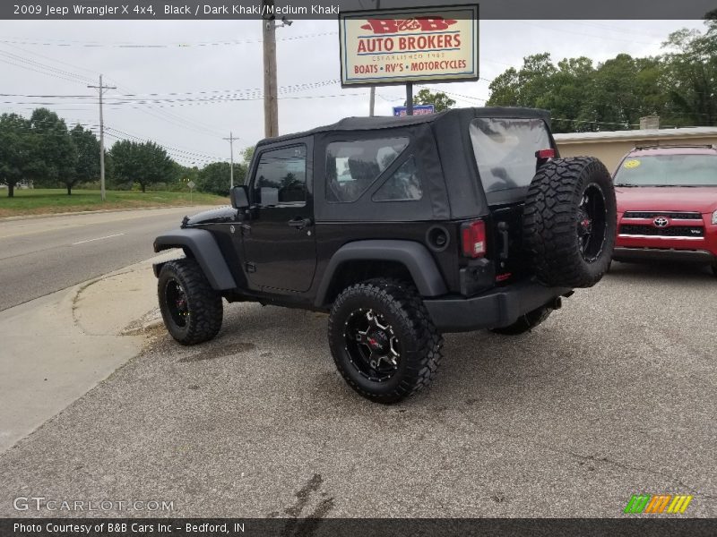 Black / Dark Khaki/Medium Khaki 2009 Jeep Wrangler X 4x4