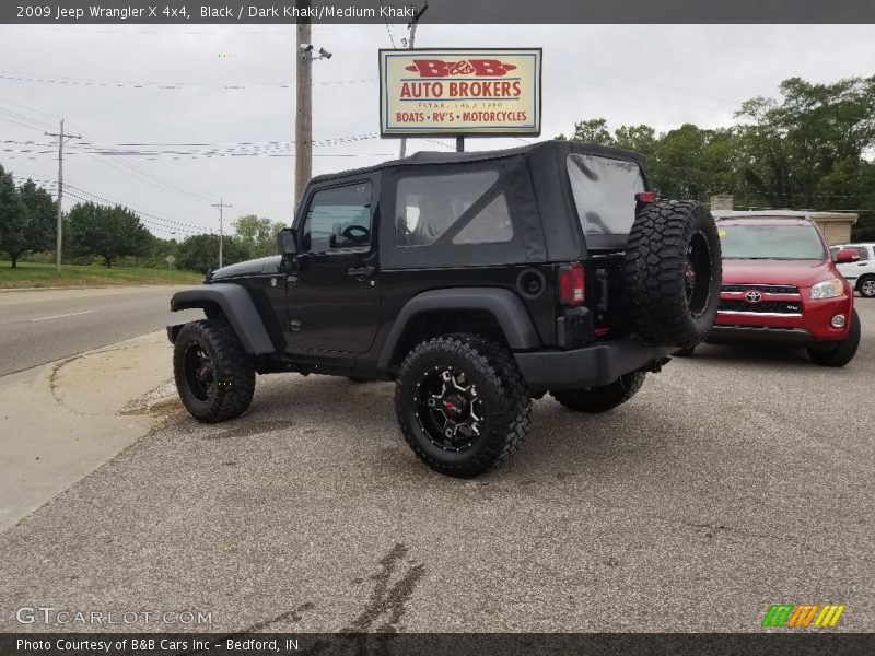 Black / Dark Khaki/Medium Khaki 2009 Jeep Wrangler X 4x4
