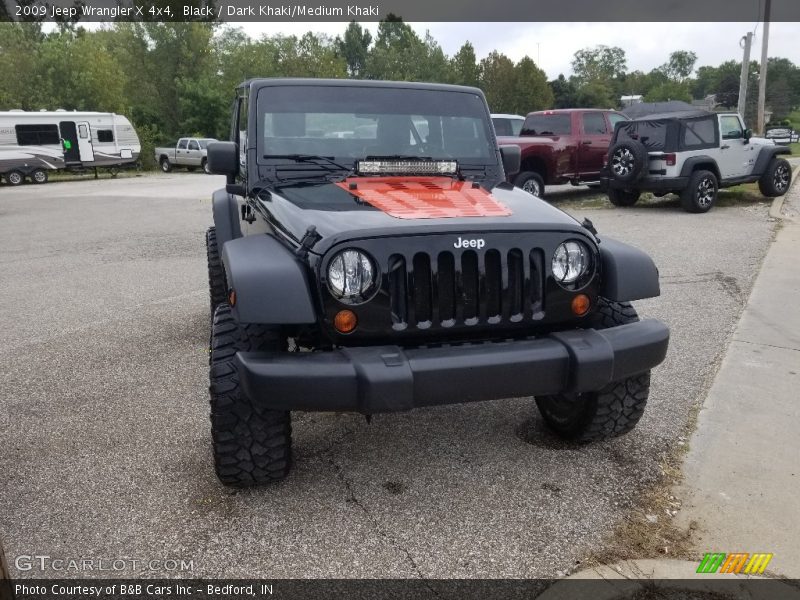 Black / Dark Khaki/Medium Khaki 2009 Jeep Wrangler X 4x4