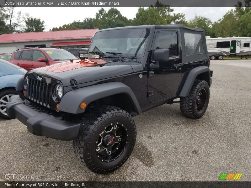 Black / Dark Khaki/Medium Khaki 2009 Jeep Wrangler X 4x4