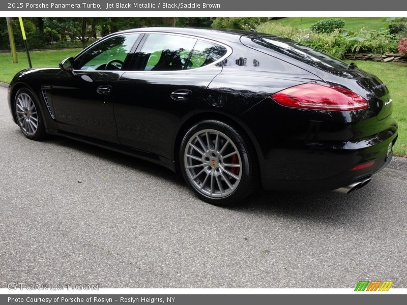 Jet Black Metallic / Black/Saddle Brown 2015 Porsche Panamera Turbo