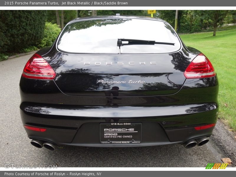 Jet Black Metallic / Black/Saddle Brown 2015 Porsche Panamera Turbo