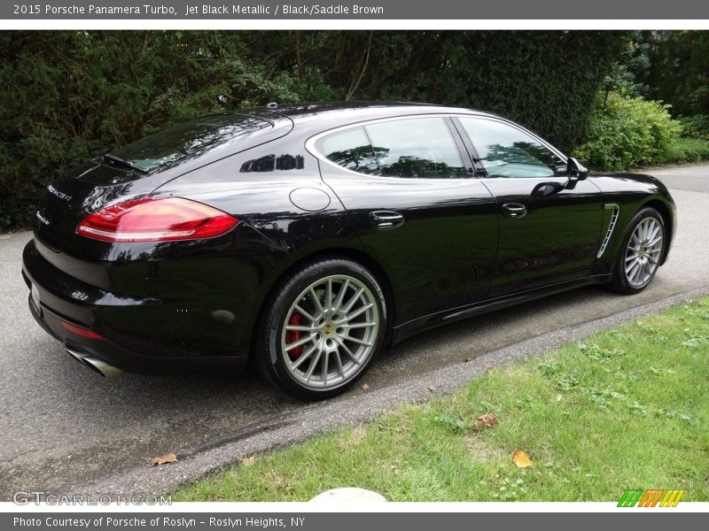 Jet Black Metallic / Black/Saddle Brown 2015 Porsche Panamera Turbo