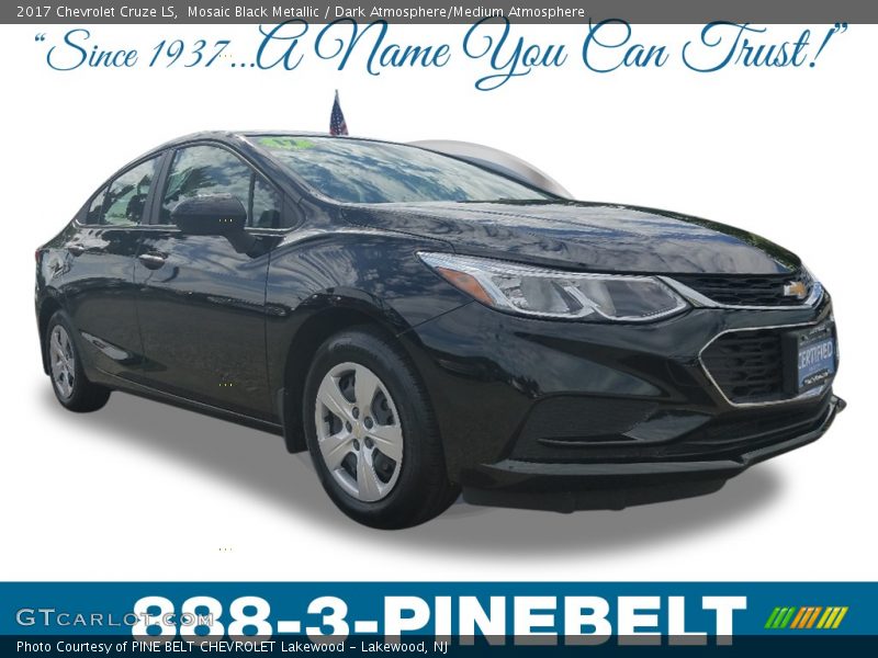 Mosaic Black Metallic / Dark Atmosphere/Medium Atmosphere 2017 Chevrolet Cruze LS