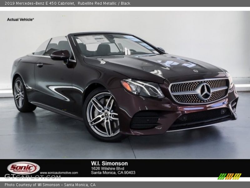 Rubellite Red Metallic / Black 2019 Mercedes-Benz E 450 Cabriolet