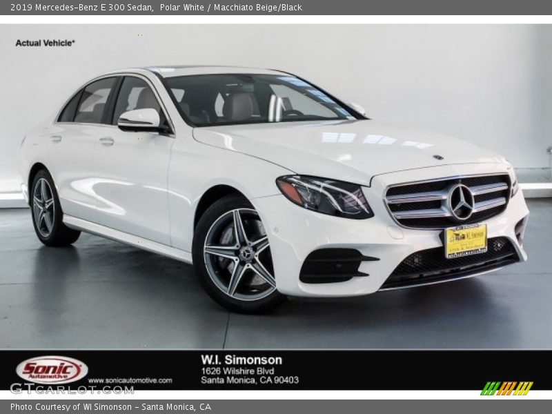 Polar White / Macchiato Beige/Black 2019 Mercedes-Benz E 300 Sedan