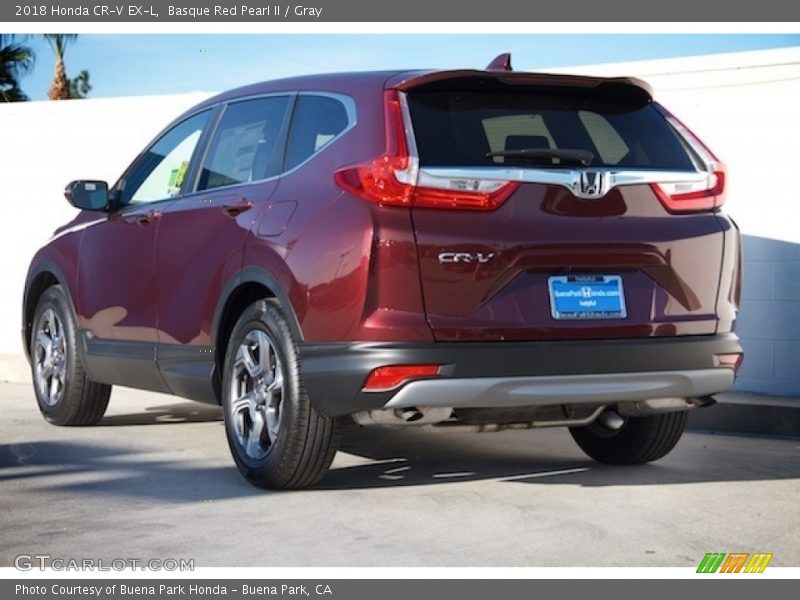 Basque Red Pearl II / Gray 2018 Honda CR-V EX-L