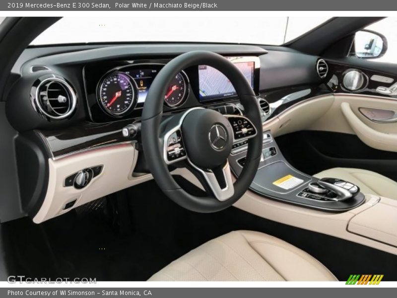 Polar White / Macchiato Beige/Black 2019 Mercedes-Benz E 300 Sedan