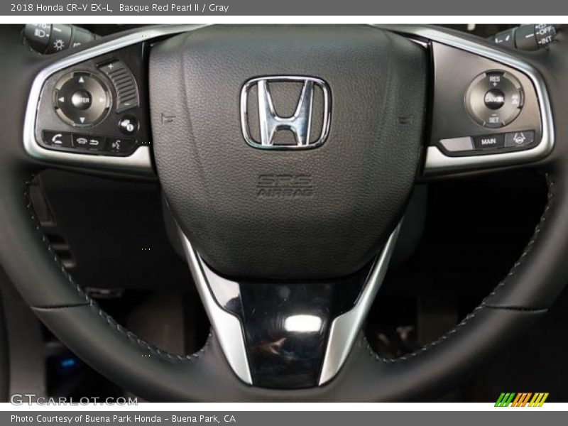 Basque Red Pearl II / Gray 2018 Honda CR-V EX-L