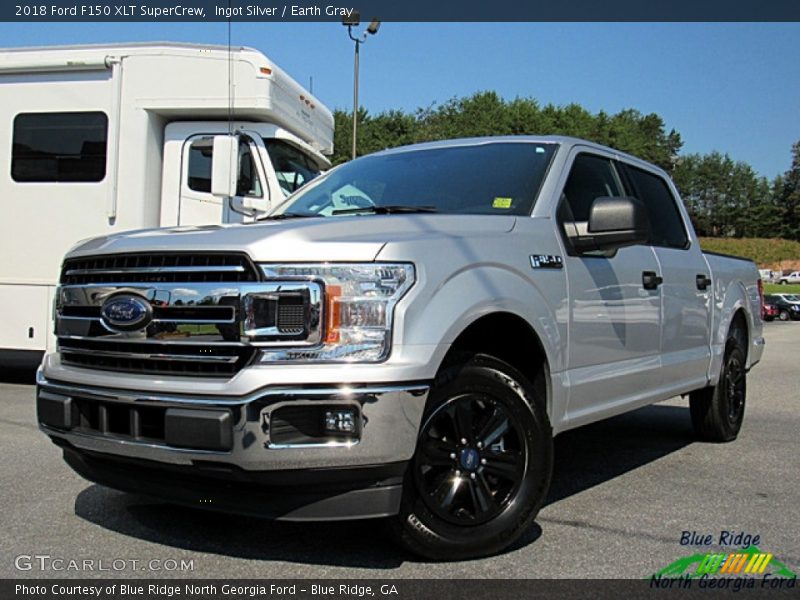 Ingot Silver / Earth Gray 2018 Ford F150 XLT SuperCrew