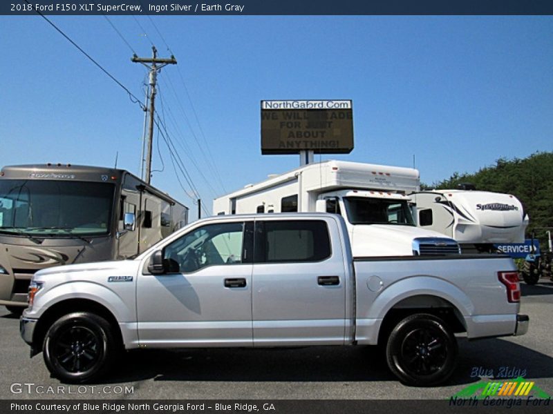 Ingot Silver / Earth Gray 2018 Ford F150 XLT SuperCrew