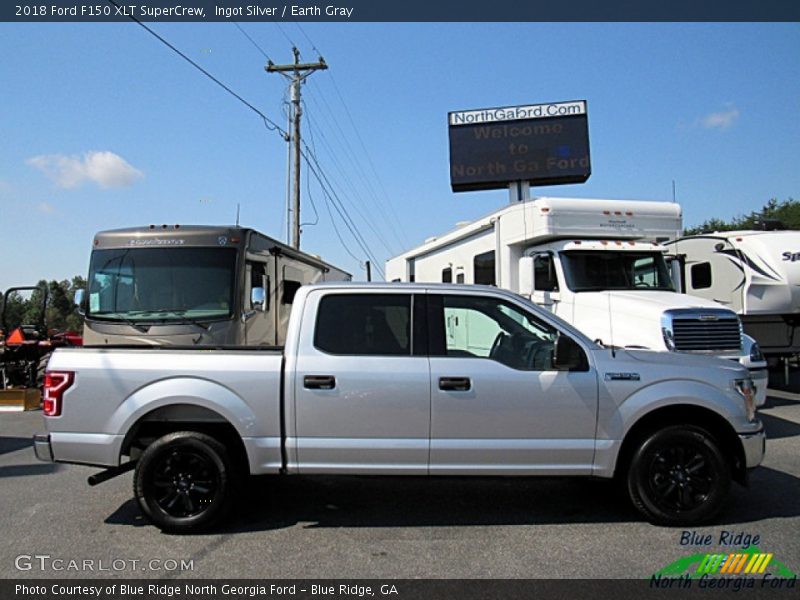 Ingot Silver / Earth Gray 2018 Ford F150 XLT SuperCrew