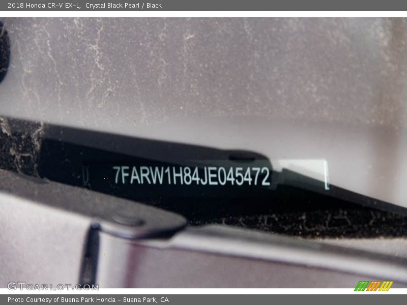 Crystal Black Pearl / Black 2018 Honda CR-V EX-L