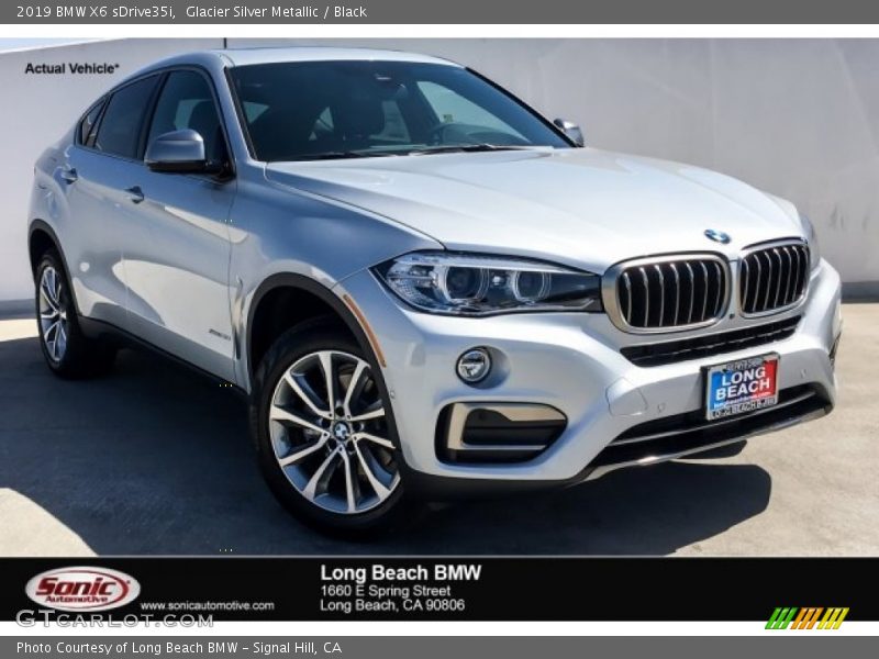 Glacier Silver Metallic / Black 2019 BMW X6 sDrive35i