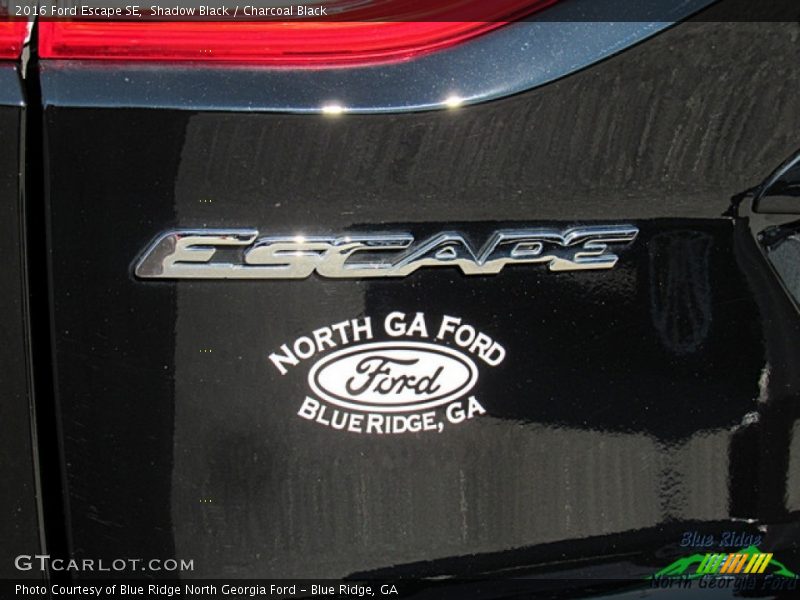 Shadow Black / Charcoal Black 2016 Ford Escape SE