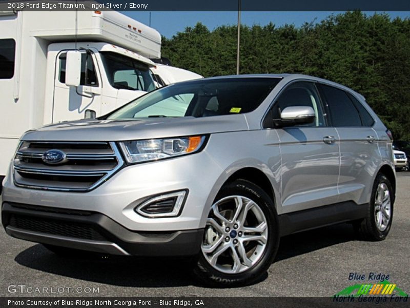 Ingot Silver / Ebony 2018 Ford Edge Titanium