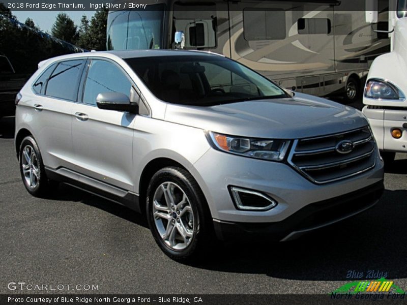 Ingot Silver / Ebony 2018 Ford Edge Titanium