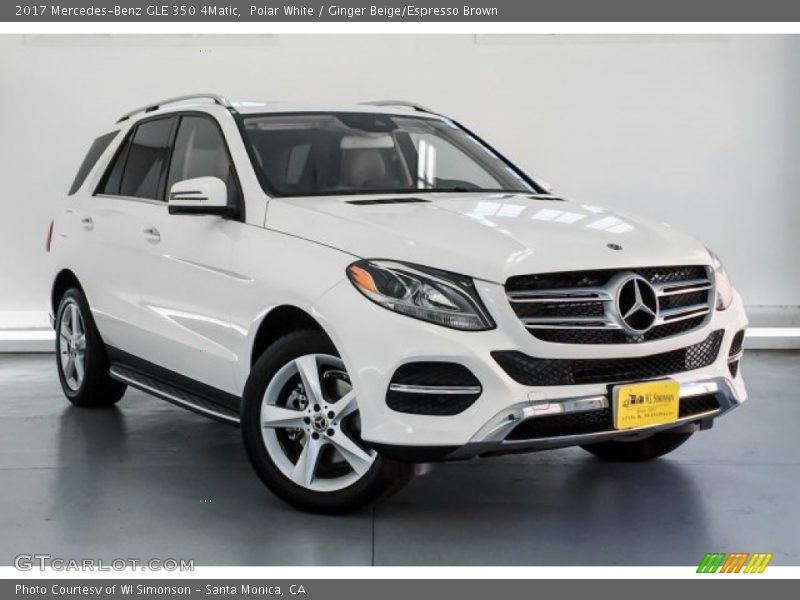 Polar White / Ginger Beige/Espresso Brown 2017 Mercedes-Benz GLE 350 4Matic
