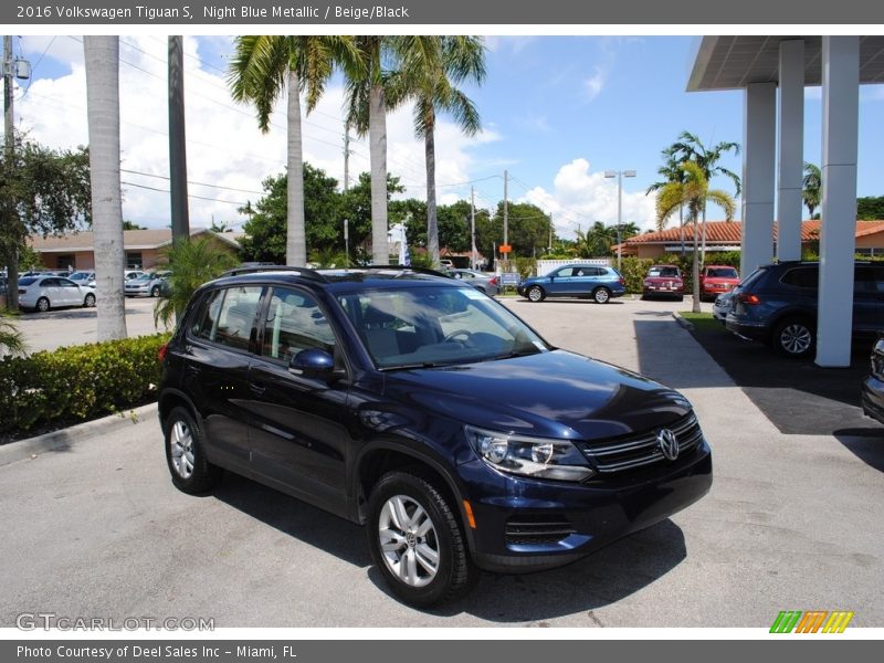 Night Blue Metallic / Beige/Black 2016 Volkswagen Tiguan S