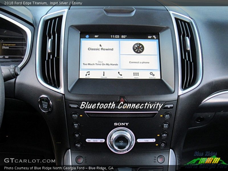 Ingot Silver / Ebony 2018 Ford Edge Titanium