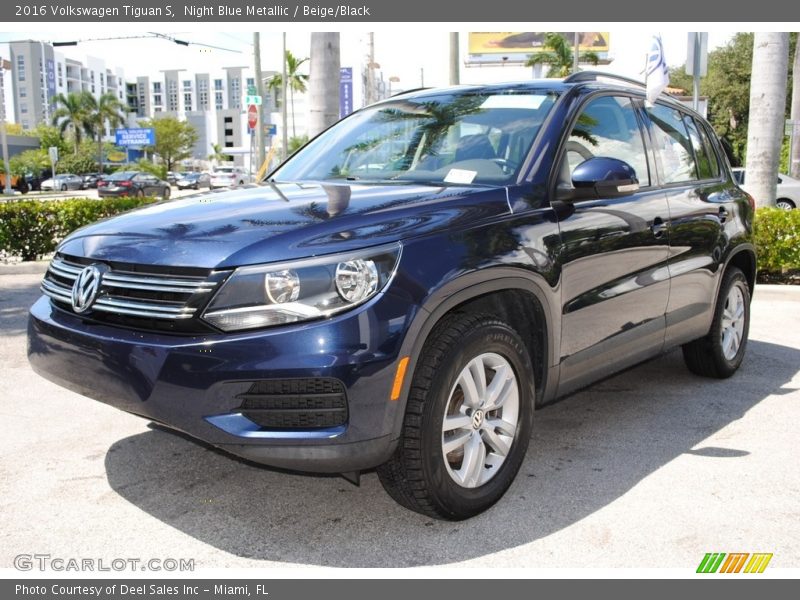 Night Blue Metallic / Beige/Black 2016 Volkswagen Tiguan S