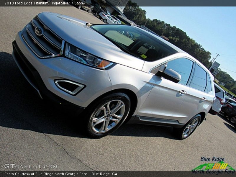 Ingot Silver / Ebony 2018 Ford Edge Titanium