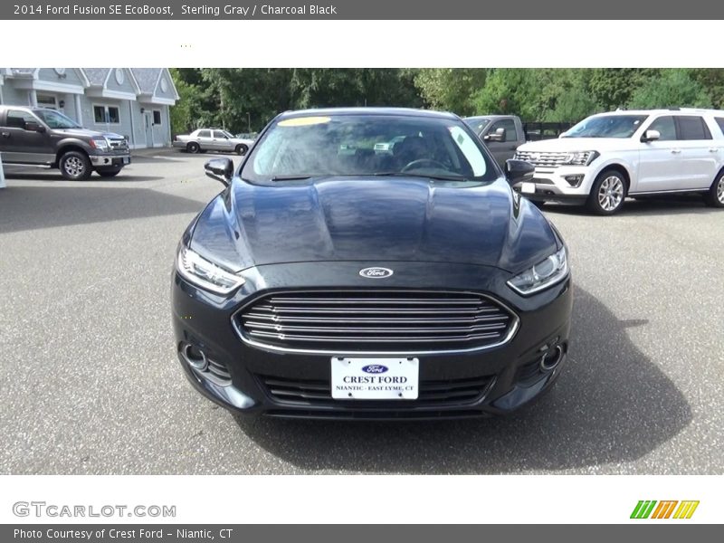 Sterling Gray / Charcoal Black 2014 Ford Fusion SE EcoBoost