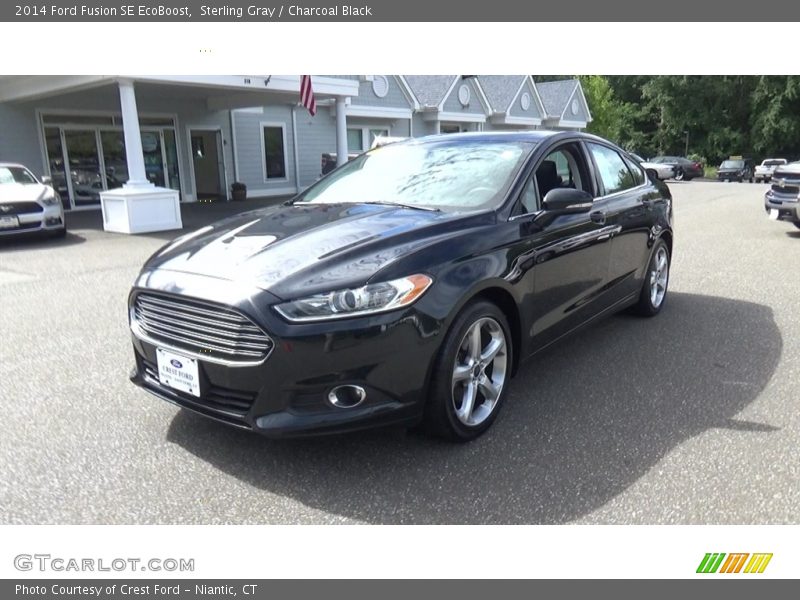 Sterling Gray / Charcoal Black 2014 Ford Fusion SE EcoBoost
