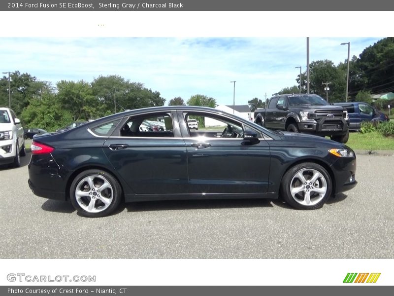 Sterling Gray / Charcoal Black 2014 Ford Fusion SE EcoBoost