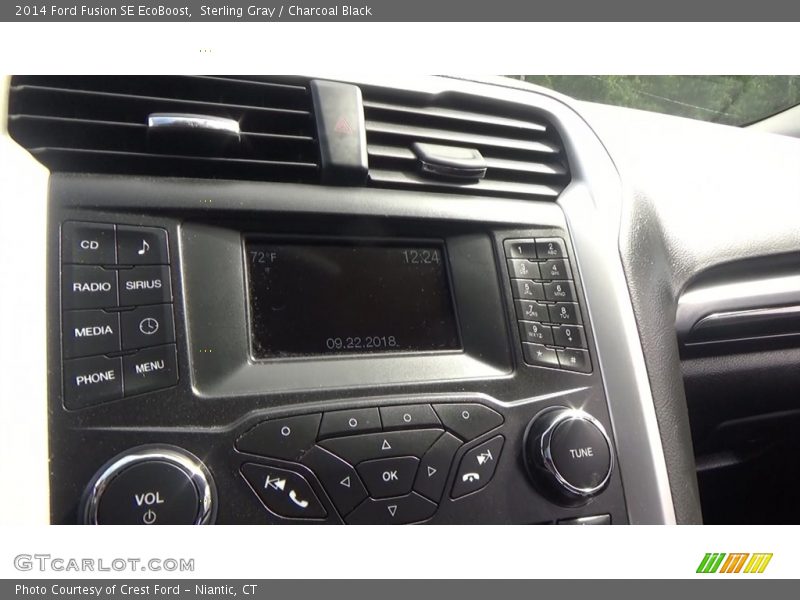Sterling Gray / Charcoal Black 2014 Ford Fusion SE EcoBoost