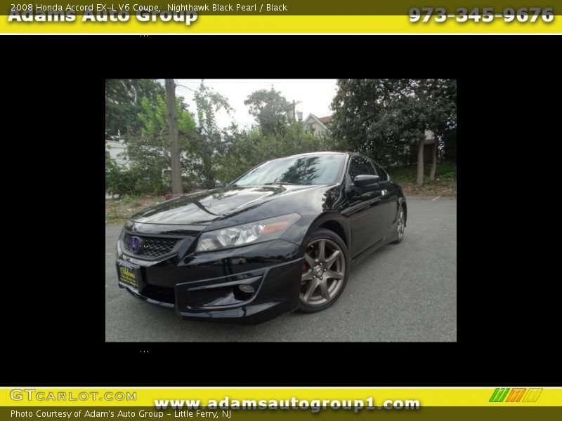 Nighthawk Black Pearl / Black 2008 Honda Accord EX-L V6 Coupe