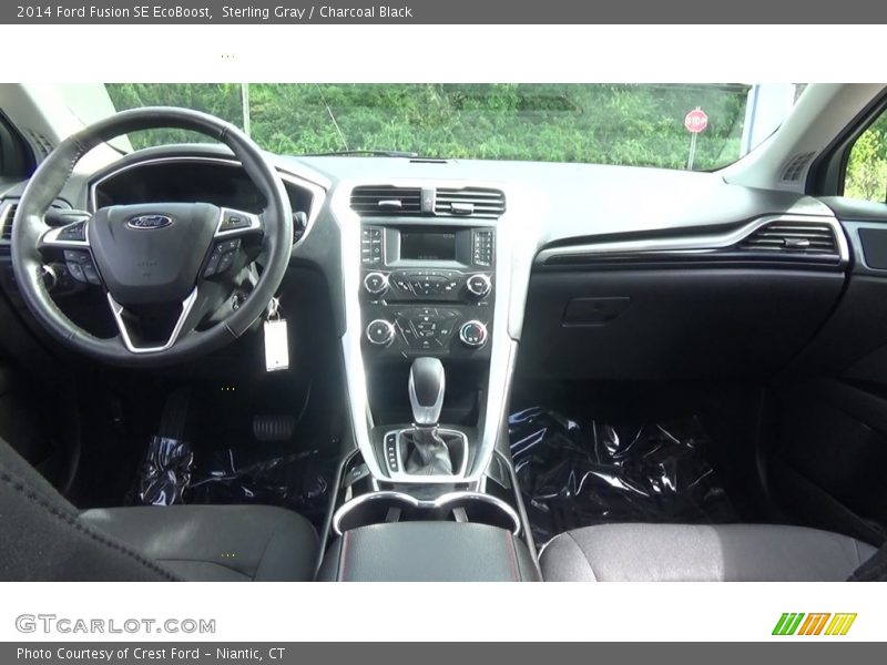 Sterling Gray / Charcoal Black 2014 Ford Fusion SE EcoBoost