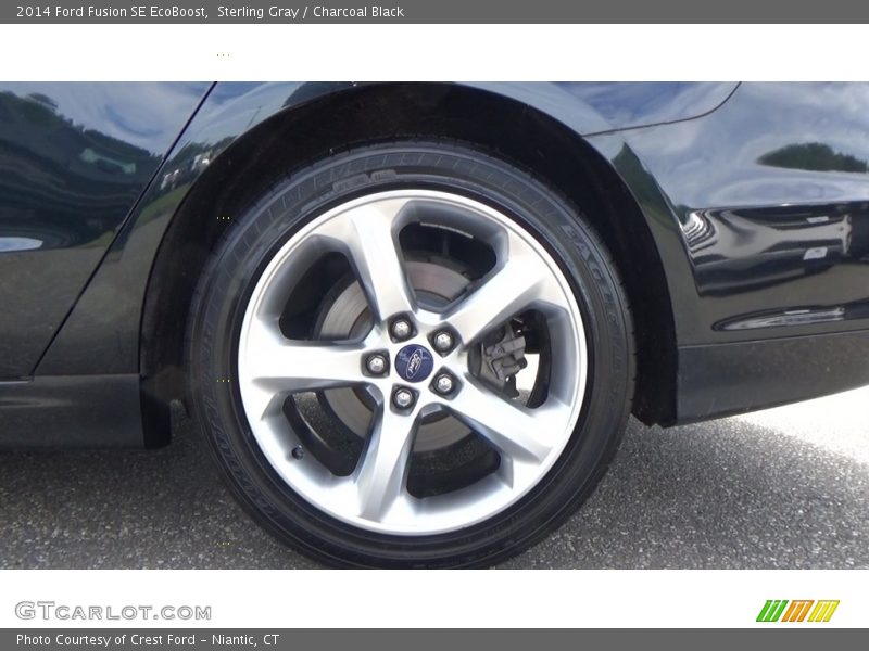 Sterling Gray / Charcoal Black 2014 Ford Fusion SE EcoBoost