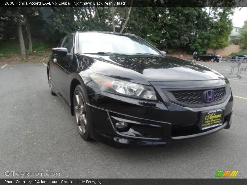Nighthawk Black Pearl / Black 2008 Honda Accord EX-L V6 Coupe